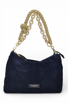 Borsa My Best Bag in camoscio colore blu notte. MY BEST BAG | 2028-BLU